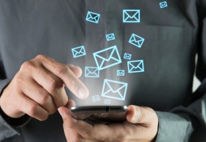 Concept of sending message wireless using smartphone